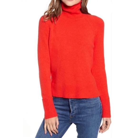 J. Crew Alpaca Merino Wool Supersoft Turtleneck Pullover Sweater in Red - Picture 1 of 16